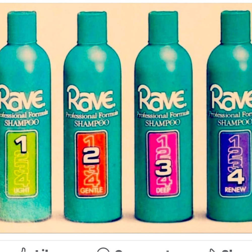 VINTAGE 80’s RAVE SHAMPOO SET OF 4 NEW